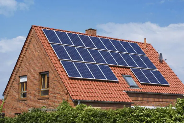 Solar panels on a residential premises.