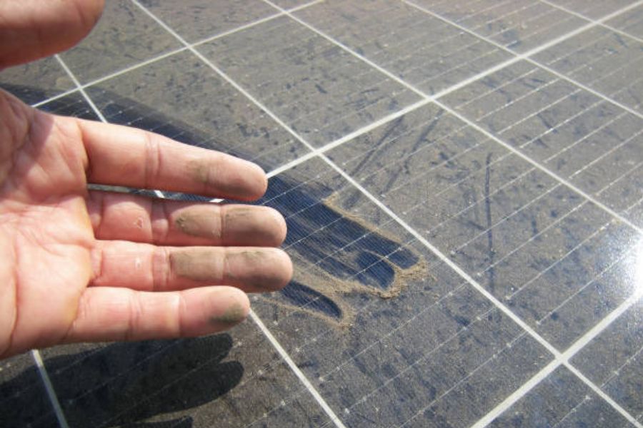 Dirty solar panels